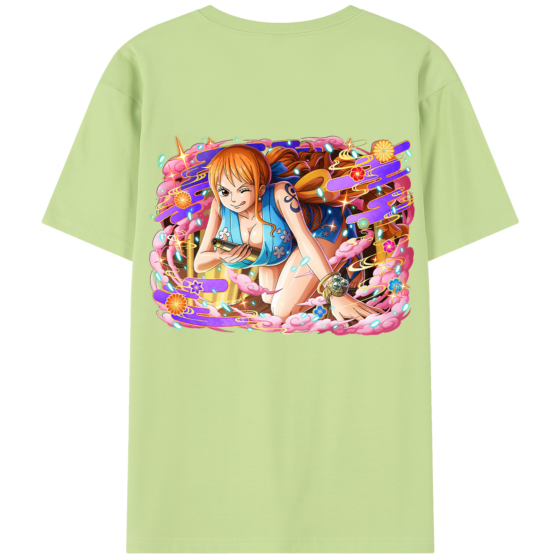 ワンピース ナミ ONE PIECE Nami 綿100％半袖Tシャツ（背面プリント）